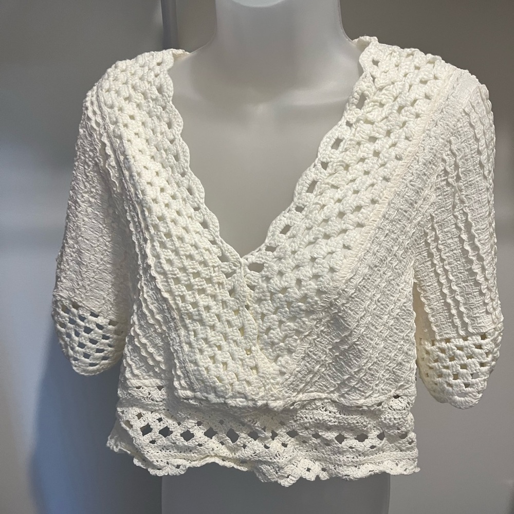 Miss Me Crochet White Top